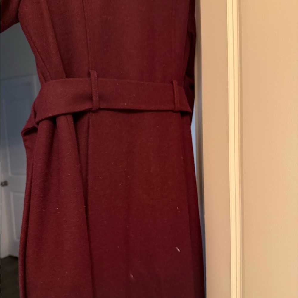 New York & Company Deep Burgundy Trench Coat - Picture 6 of 8